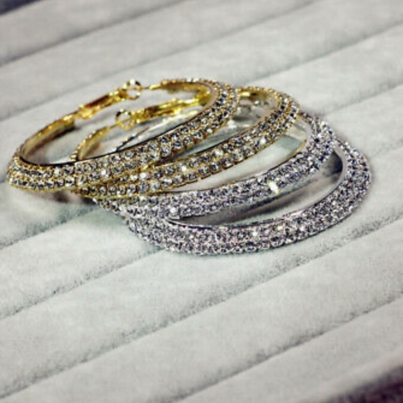 New 925 sterling silver Hoop Earrings Gifts - Picture 3 of 5